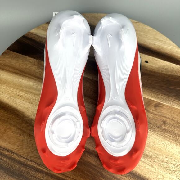 Nike Air Vapor Speed 3 Football Shoes Cleats White Red Men\'s Size 9 FB3303-102